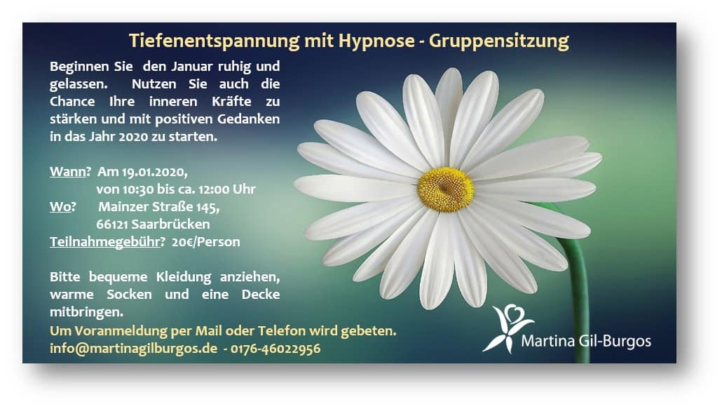 Tiefenentspannung mit Hypnose - Gruppensitzung