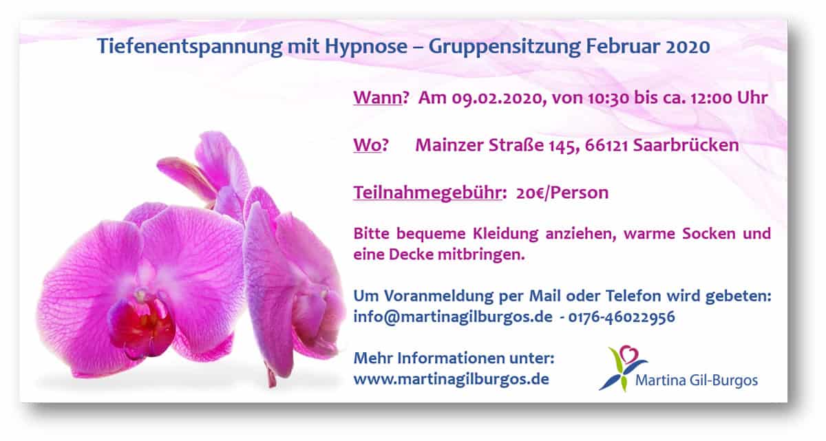 Tiefenentspannung mit Hypnose - Gruppensitzung Februar