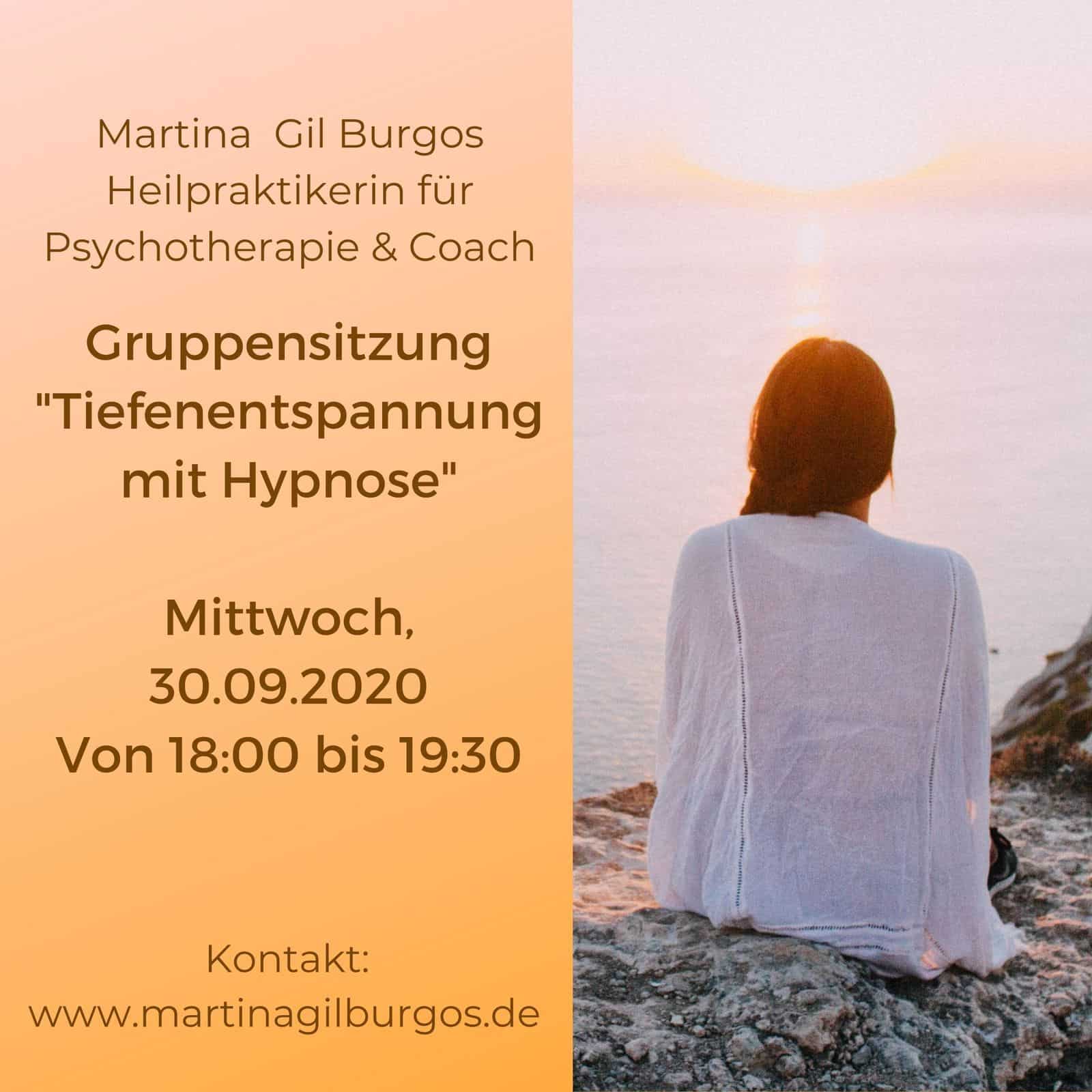 Tiefenentspannung mit Hypnose - Gruppensitzung September