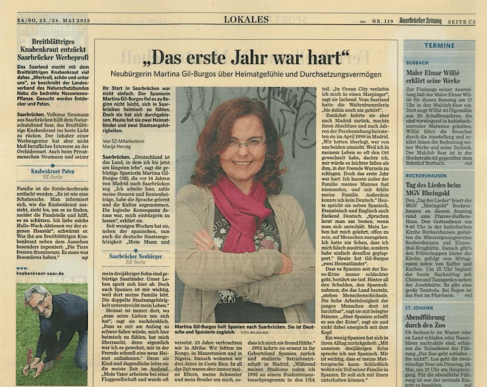 Martina Gil Burgos Heilpraktikerin Saarland - Saarbrücker Zeitung-min